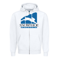 White snowshoe mountain Zipper Hoodie - minhPixels