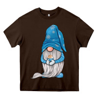 Chocolate Brown winter gnome Heavy Core Tee - JahusDesignShop