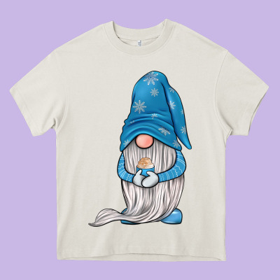 Winter Gnome Heavy Core Tee Designed By Jahusdesignshop