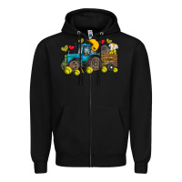 Black softball tractor Zipper Hoodie - SublimationCraftShop