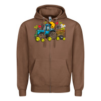 Chestnut softball tractor Zipper Hoodie - SublimationCraftShop
