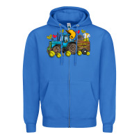 True Royal softball tractor Zipper Hoodie - SublimationCraftShop