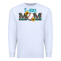 White sport t ball mom Premium Sweatshirt - Artiststas