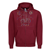 Burgundy Bicycle Day 1943  LSD Acid Trip  Druffi gift Zipper Hoodie - minhPixels