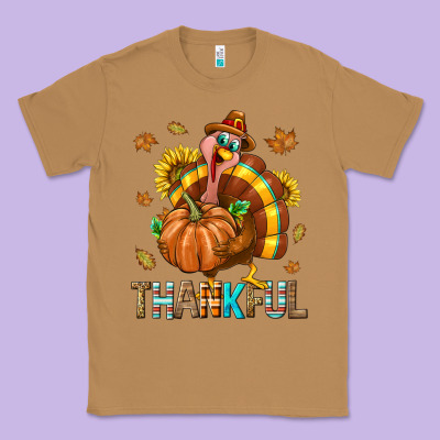Thankful Turkey Classic Tee Designed By Texasbilliewilder