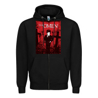 Black The Omen Horror Movie Zipper Hoodie - minhPixels