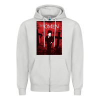 Dove Grey The Omen Horror Movie Zipper Hoodie - minhPixels