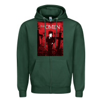 Sports Green The Omen Horror Movie Zipper Hoodie - minhPixels