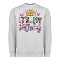 Heather Grey its my birthday la Heavyweight Sweatshirt - LillyAllenDesigns
