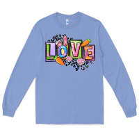 Colony Blue Easter love Happy Easter Day Long Sleeve Tee - CowGirlArtShop