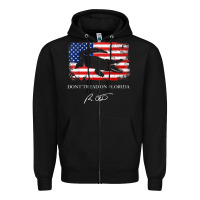 Black Don_t Tread On Florida Governor Ron DeSantis 2022 USA Flag Zipper Hoodie - minhPixels