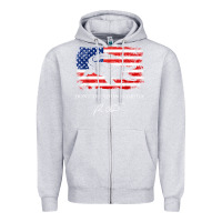 Heather Grey Don_t Tread On Florida Governor Ron DeSantis 2022 USA Flag Zipper Hoodie - minhPixels