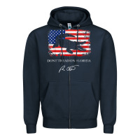 Navy Don_t Tread On Florida Governor Ron DeSantis 2022 USA Flag Zipper Hoodie - minhPixels