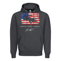 Smoke Don_t Tread On Florida Governor Ron DeSantis 2022 USA Flag Zipper Hoodie - minhPixels
