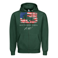 Sports Green Don_t Tread On Florida Governor Ron DeSantis 2022 USA Flag Zipper Hoodie - minhPixels