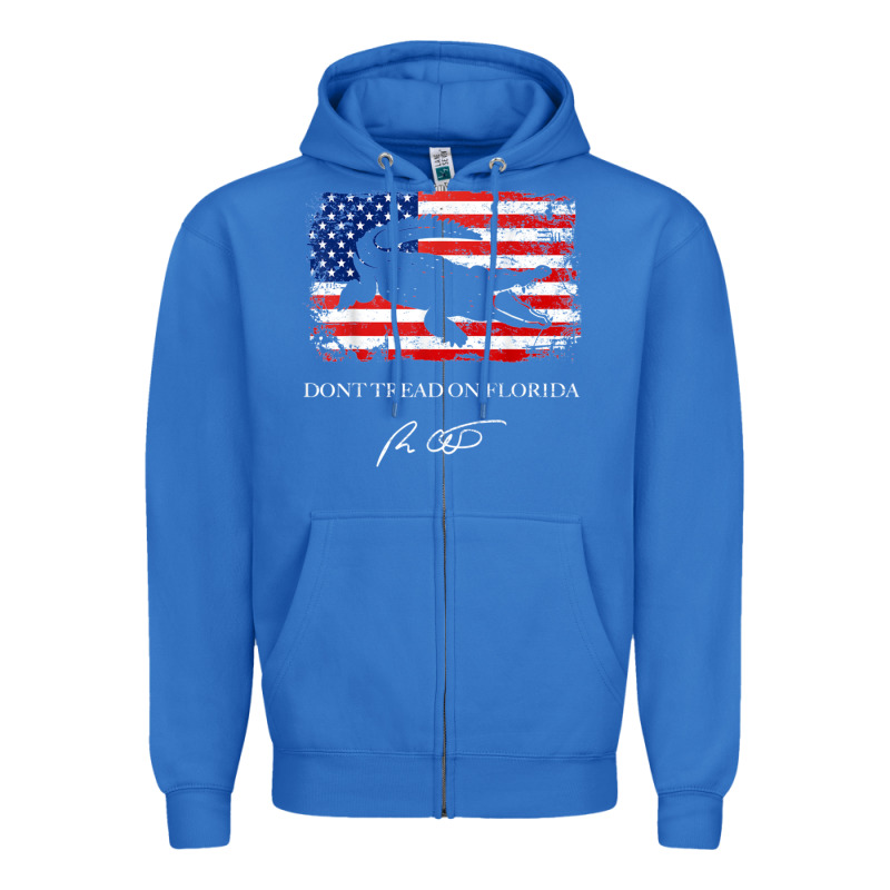 Don_t Tread On Florida Governor Ron Desantis 2022 Usa Flag Zipper Hoodie by minhPixels | Teevron