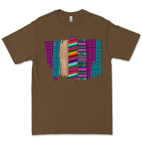 Cacao Western Farm Life Serape Brush Stroke Premium Tee - Bettercallsaul