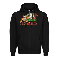 Black all the jingle ladies christmas horses Zipper Hoodie - LillyAllenDesigns