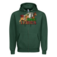 Sports Green all the jingle ladies christmas horses Zipper Hoodie - LillyAllenDesigns