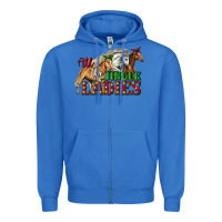 True Royal all the jingle ladies christmas horses Zipper Hoodie - LillyAllenDesigns