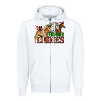 All The Jingle Ladies Christmas Horses Zipper Hoodie | Teevron