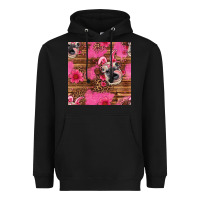 Black easter heifer with bunny ears seamless pattern Heavyweight Hoodie - Artiststas