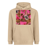 Mushroom easter heifer with bunny ears seamless pattern Heavyweight Hoodie - Artiststas