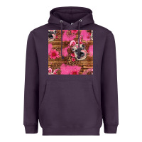 Plum easter heifer with bunny ears seamless pattern Heavyweight Hoodie - Artiststas