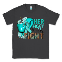 Smoke Her fight is our fight Ovarian Cancer teal ribbon Classic Tee - NancyCooperArtShop