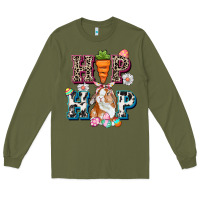 Army Green Western hip hop bunny Easter Day Long Sleeve Tee - CowGirlArtShop