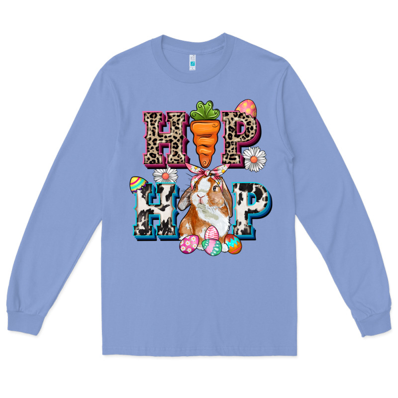 Western Hip Hop Bunny Easter Day Long Sleeve Tee by CowGirlArtShop | Teevron