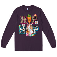 Plum Western hip hop bunny Easter Day Long Sleeve Tee - CowGirlArtShop