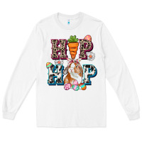 White Western hip hop bunny Easter Day Long Sleeve Tee - CowGirlArtShop