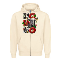 Sandshell Christmas ho ho ho black angus Zipper Hoodie - LillyAllenDesigns
