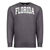 Charcoal Heather Florida Crewneck Sweatshirt Sports College Style State Gifts Premium Sweatshirt - minhPixels