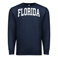 Navy Florida Crewneck Sweatshirt Sports College Style State Gifts Premium Sweatshirt - minhPixels