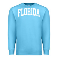 Ocean Blue Florida Crewneck Sweatshirt Sports College Style State Gifts Premium Sweatshirt - minhPixels