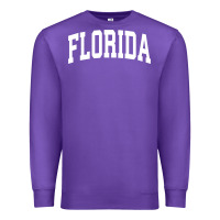 Purple Florida Crewneck Sweatshirt Sports College Style State Gifts Premium Sweatshirt - minhPixels