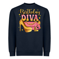Navy birthday diva pink and gold glitter Heavyweight Sweatshirt - LillyAllenDesigns