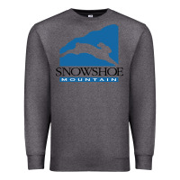 Charcoal Heather snowshoe mountain Premium Sweatshirt - minhPixels