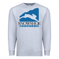 Heather Grey snowshoe mountain Premium Sweatshirt - minhPixels