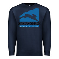 Navy snowshoe mountain Premium Sweatshirt - minhPixels