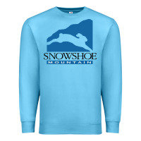 Ocean Blue snowshoe mountain Premium Sweatshirt - minhPixels