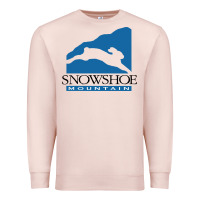 Pale Pink snowshoe mountain Premium Sweatshirt - minhPixels