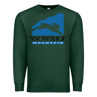Sports Green snowshoe mountain Premium Sweatshirt - minhPixels