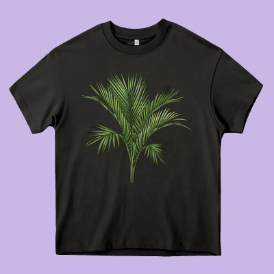 Botanical Majesty Palm Illustrations Heavy Core Tee Designed By Lillyallendesigns