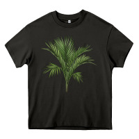 Asphalt Botanical Majesty Palm Illustrations Heavy Core Tee - LillyAllenDesigns