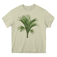 Mossy Botanical Majesty Palm Illustrations Heavy Core Tee - LillyAllenDesigns
