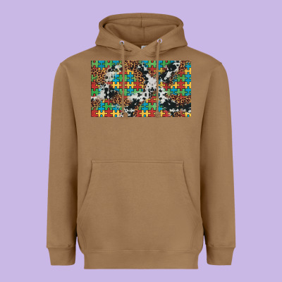 Western Autism  Cup Heavyweight Hoodie Designed By Artiststas