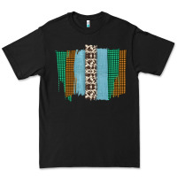 Black Western Farm Life Cowhide Brush Strokes Premium Tee - Bettercallsaul